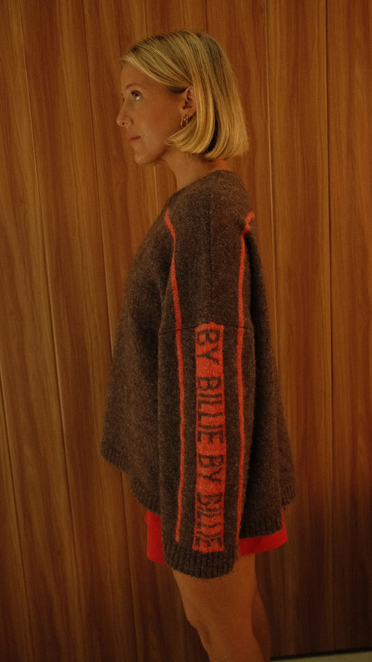 BY BILLIE KNIT - BROWN/ CHERRY TOMATO