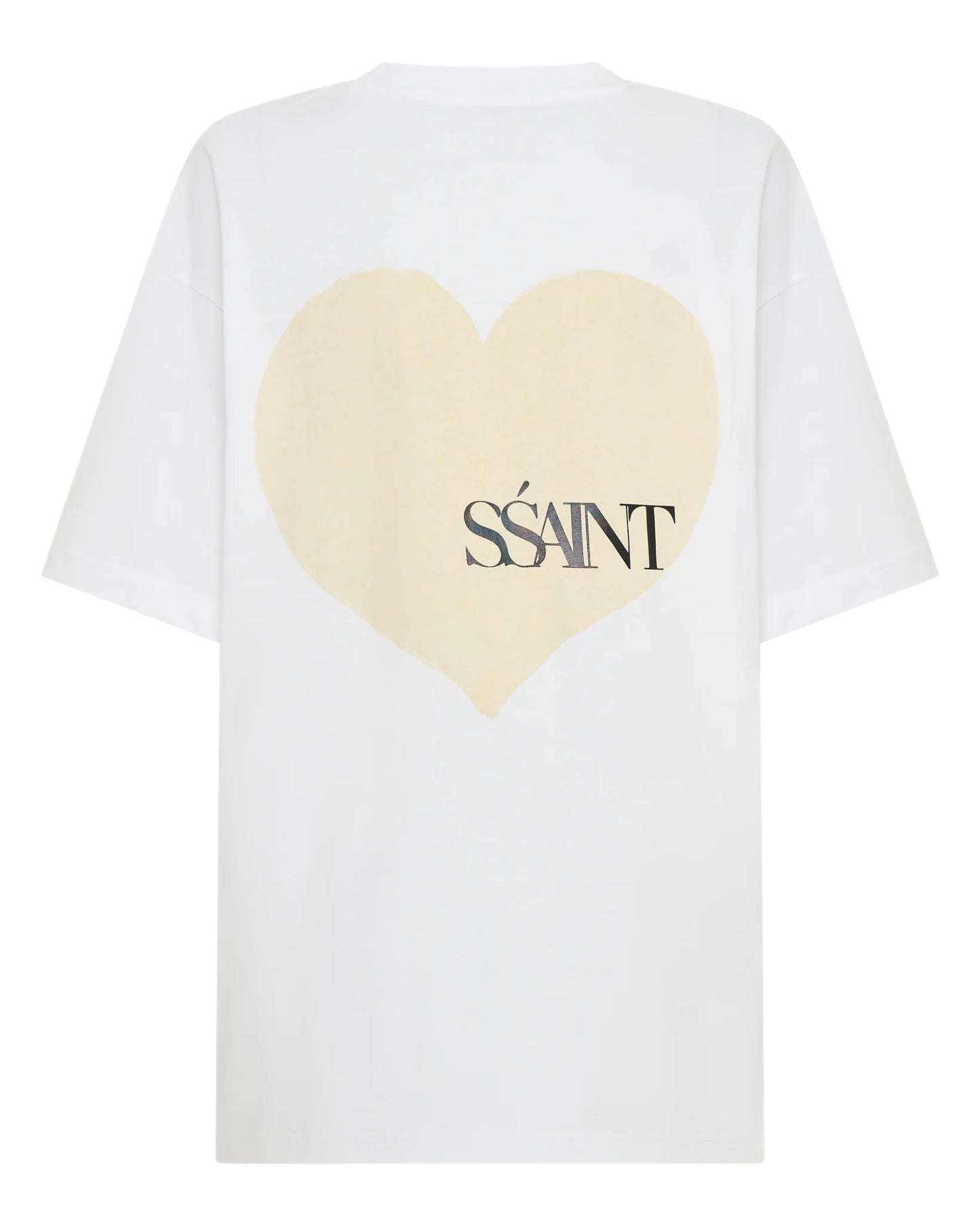 Cream heart tee