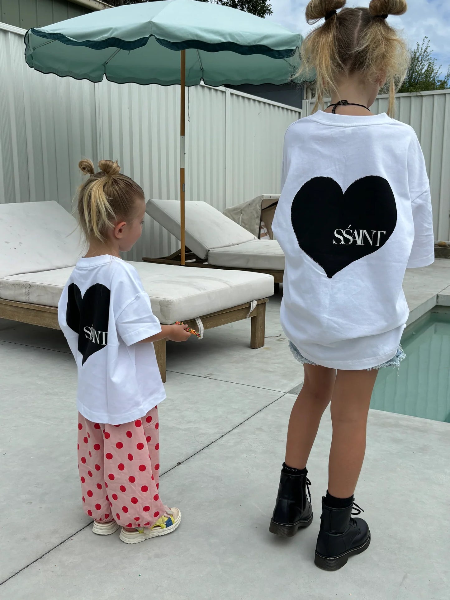 Kids heart tee - Black