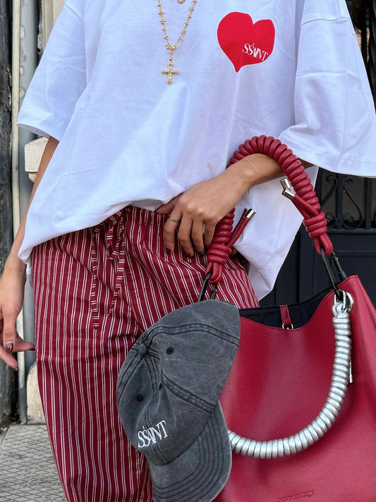 Red heart tee