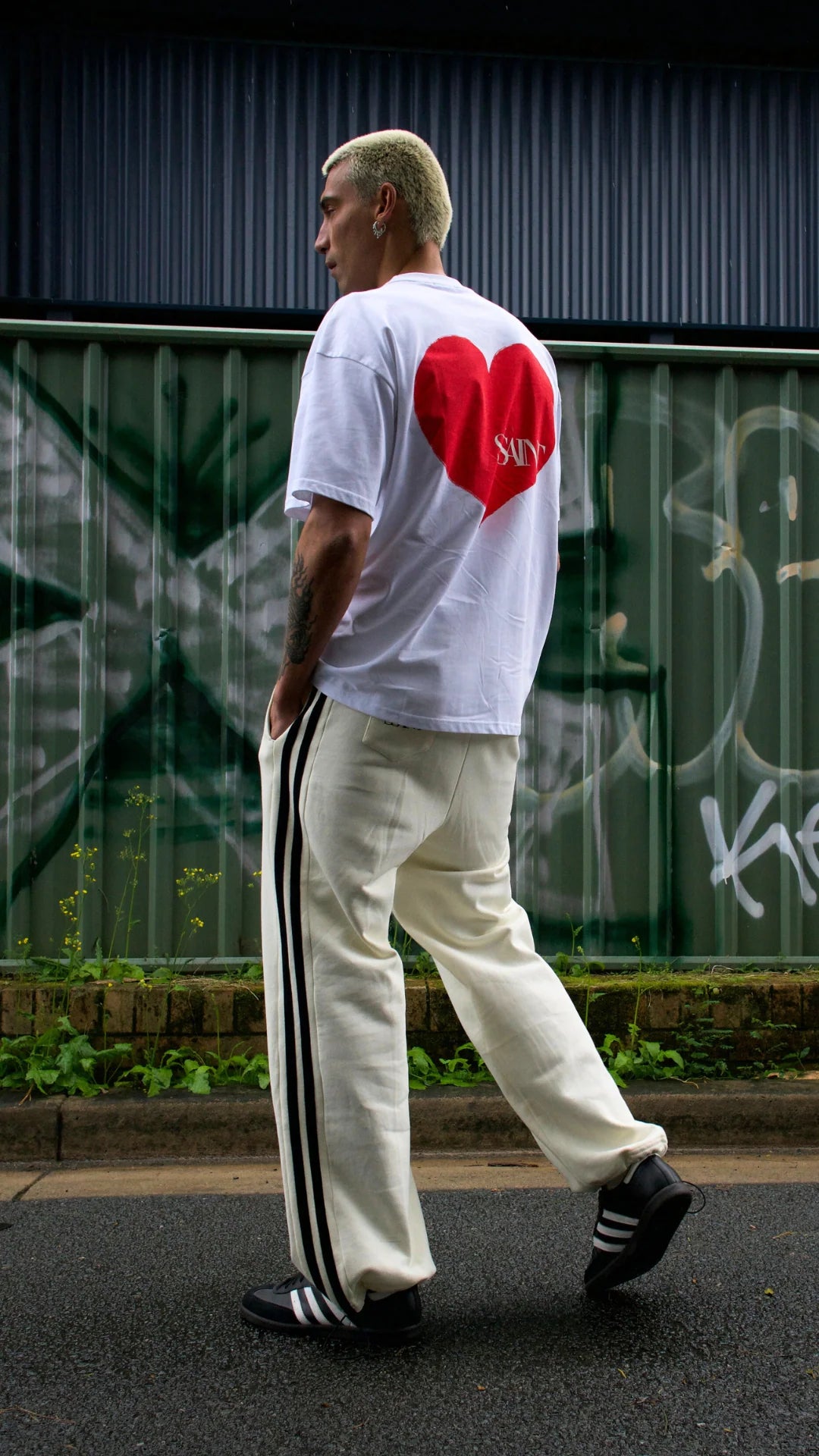 Red heart tee