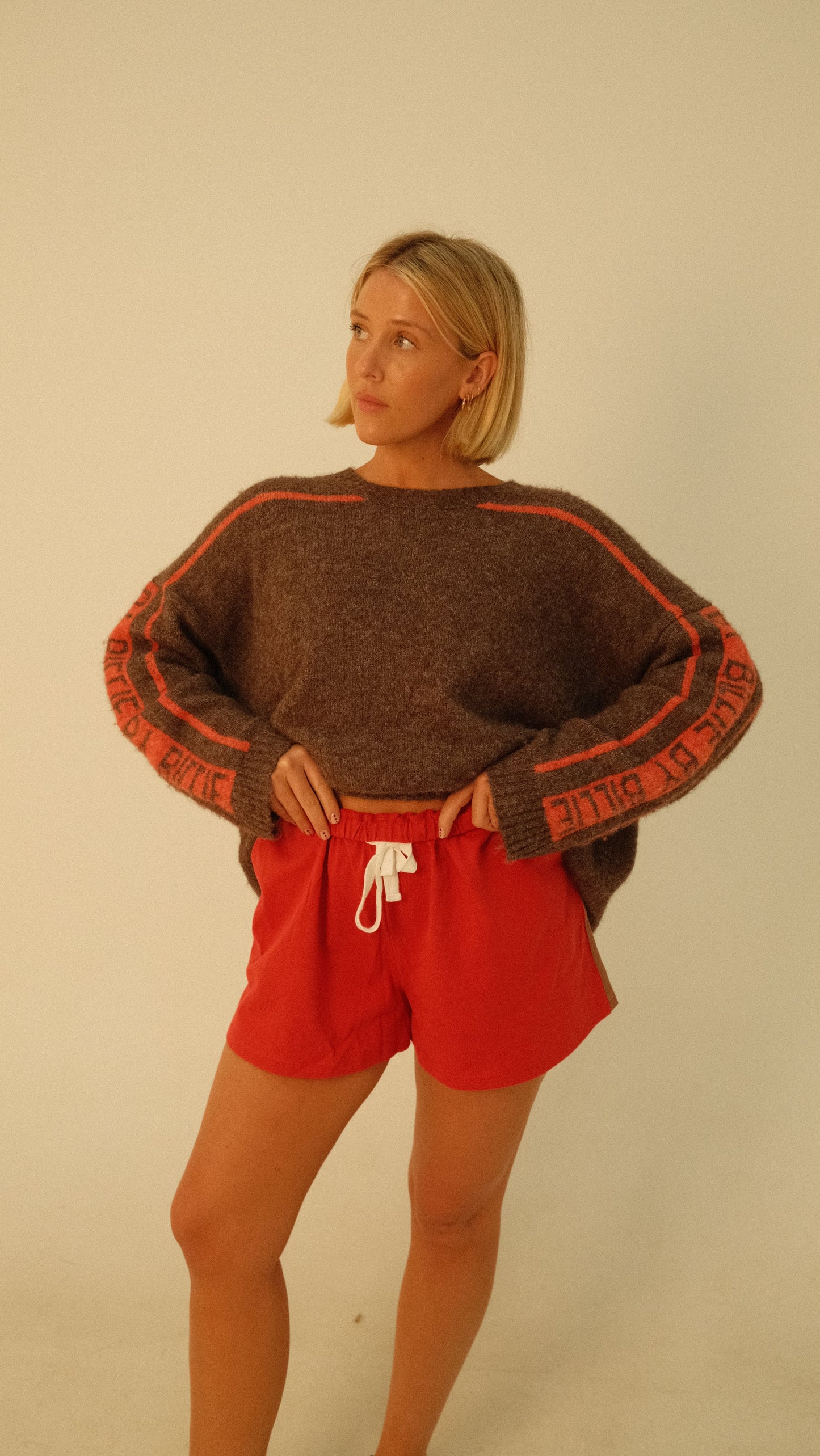 BY BILLIE KNIT - BROWN/ CHERRY TOMATO