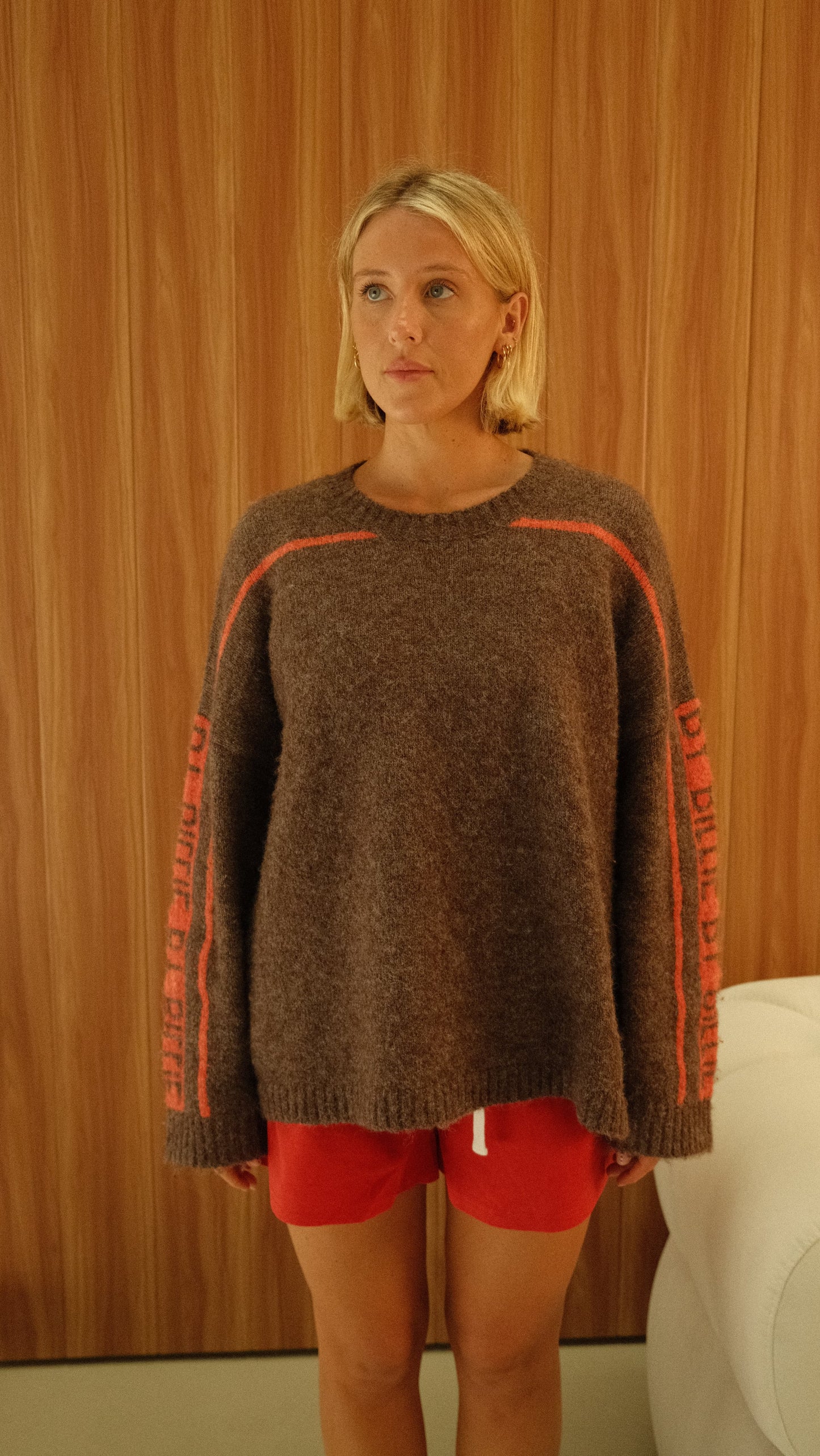 BY BILLIE KNIT - BROWN/ CHERRY TOMATO