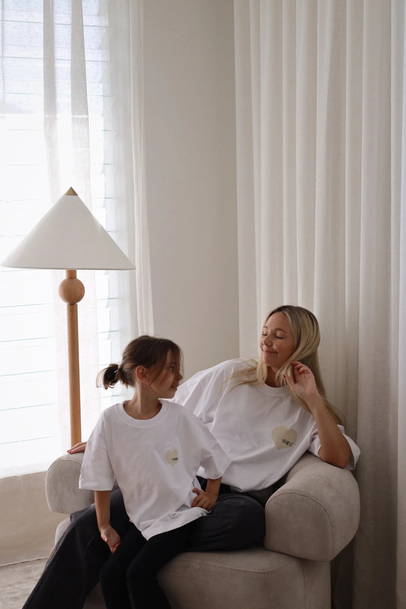 Kids heart tee - Cream