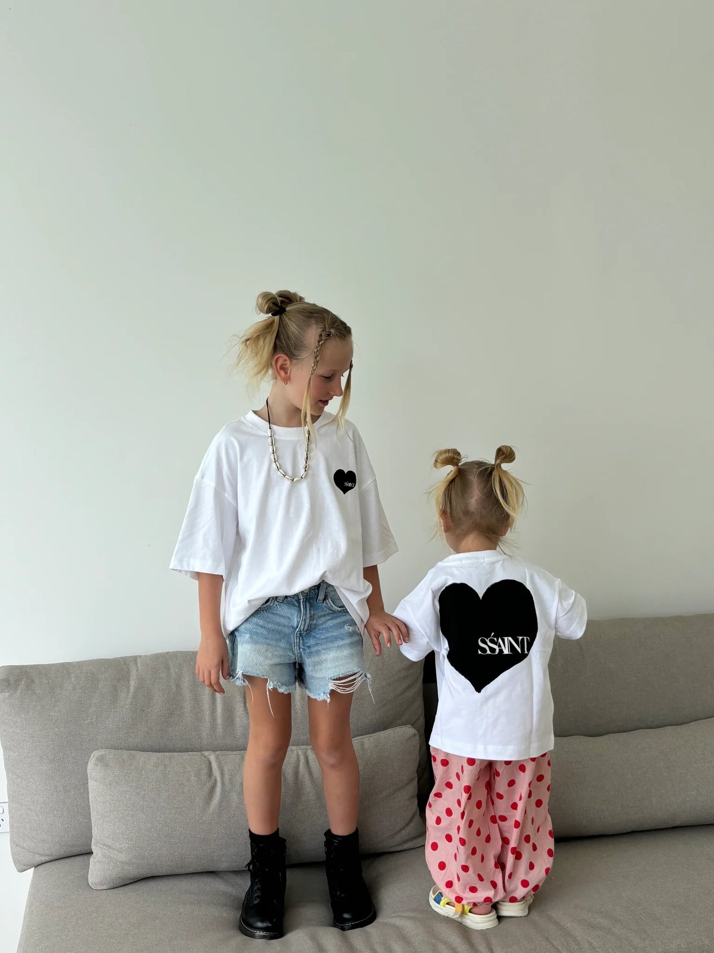 Kids heart tee - Black
